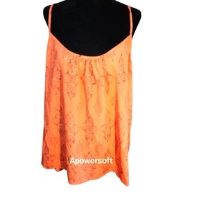NWT Merona Orange Cami style blouse XXL